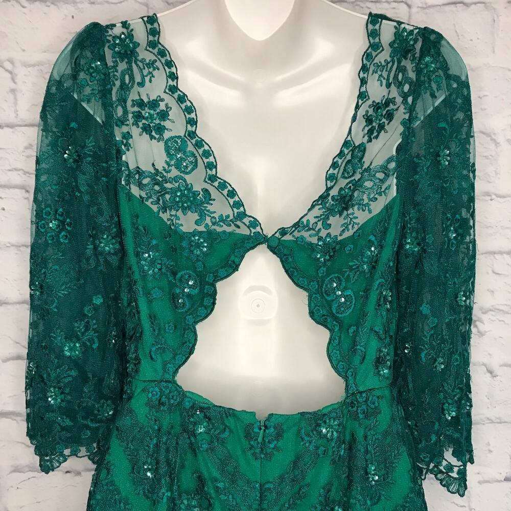 Emerald Free People Sequin Lace Romper - Picture 7 of 11
